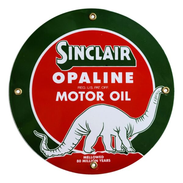 Sinclair Opaline Porcelain Sign - 9" x 9"