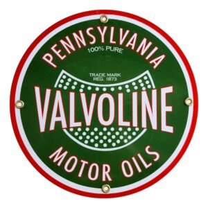 Valvoline Porcelain Sign - 9" x 9"
