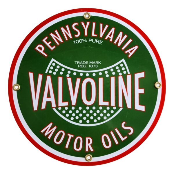 Valvoline Porcelain Sign - 9" x 9"