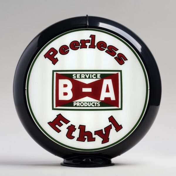 B/A Peerless 13.5" Gas Pump Globe with black plastic body