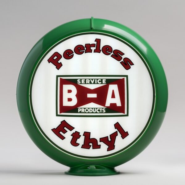 B/A Peerless 13.5" Gas Pump Globe with green plastic body