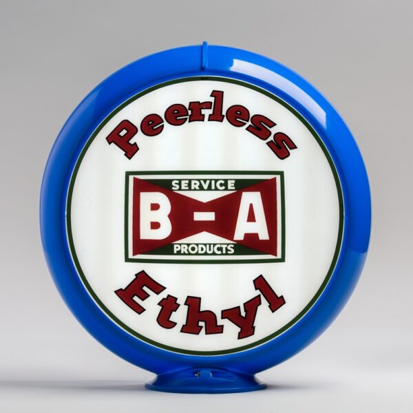 B/A Peerless 13.5" Gas Pump Globe with light blue plastic body