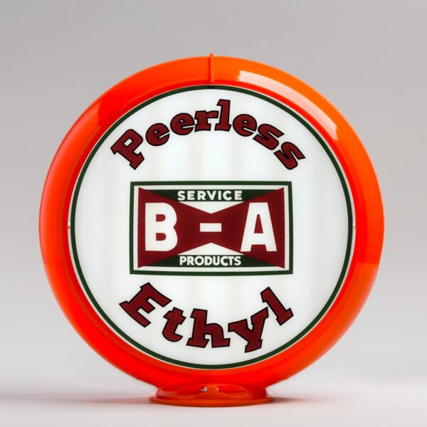 B/A Peerless 13.5" Gas Pump Globe with orange plastic body