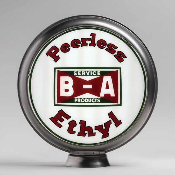 B/A Peerless 13.5" Gas Pump Globe with unpainted steel body