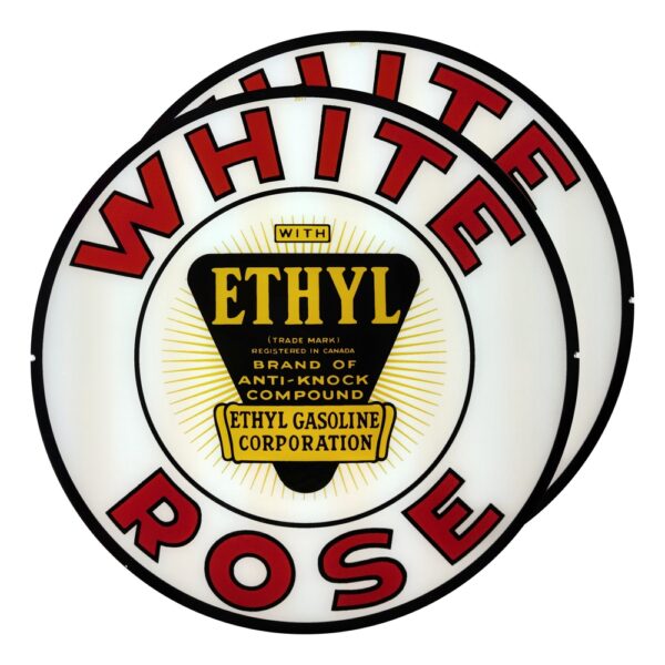 White Rose Ethyl 13.5" Gas Pump Globe lens pair