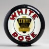 White Rose Ethyl 13.5" Gas Pump Globe with black plastic body
