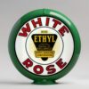 White Rose Ethyl 13.5" Gas Pump Globe with green plastic body
