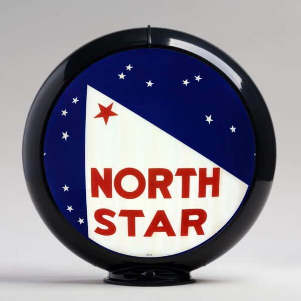 North Star 13.5" Gas Pump Globe with black plastic body