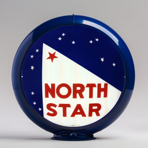 North Star 13.5" Gas Pump Globe with dark blue plastic body