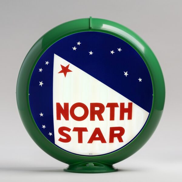 North Star 13.5" Gas Pump Globe with green plastic body