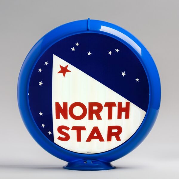 North Star 13.5" Gas Pump Globe with light blue plastic body
