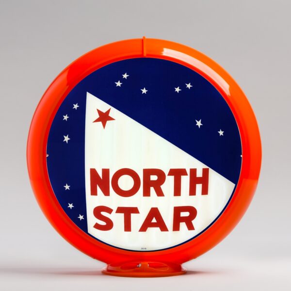 North Star 13.5" Gas Pump Globe with orange plastic body