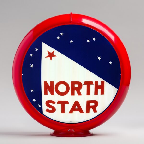 North Star 13.5" Gas Pump Globe with red plastic body
