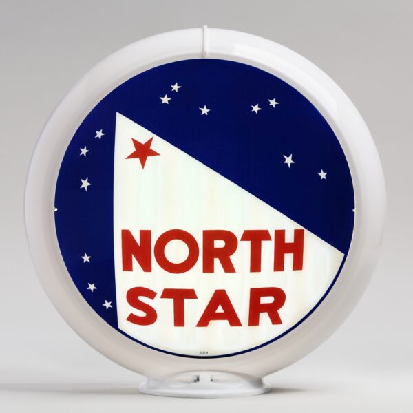 North Star 13.5" Gas Pump Globe with white plastic body