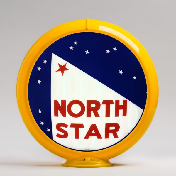 North Star 13.5" Gas Pump Globe with yellow plastic body