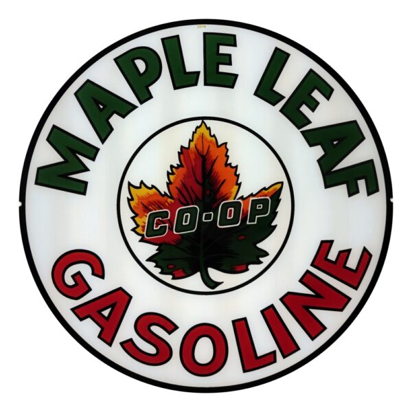 Maple Leaf Gasoline 13.5" Gas Pump Globe single lens