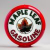 Maple Leaf Gasoline 13.5" Gas Pump Globe with red plastic body