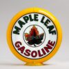 Maple Leaf Gasoline 13.5" Gas Pump Globe with yellow plastic body