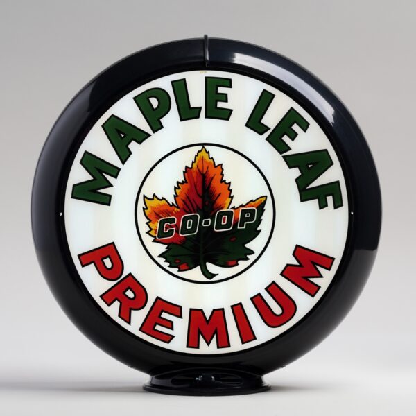 Maple Leaf Premium 13.5" Gas Pump Globe with black plastic body