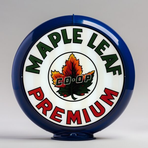 Maple Leaf Premium 13.5" Gas Pump Globe with dark blue plastic body