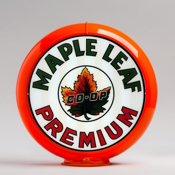 Maple Leaf Premium 13.5" Gas Pump Globe with orange plastic body