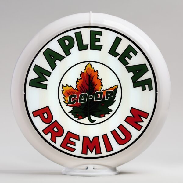 Maple Leaf Premium 13.5" Gas Pump Globe with white plastic body