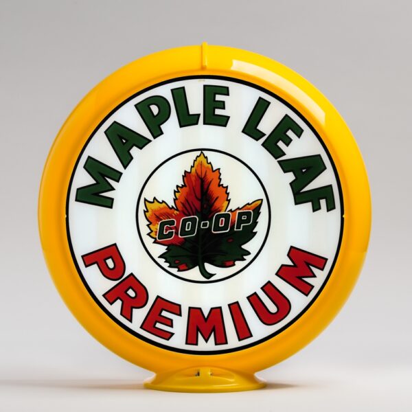 Maple Leaf Premium 13.5" Gas Pump Globe with yellow plastic body