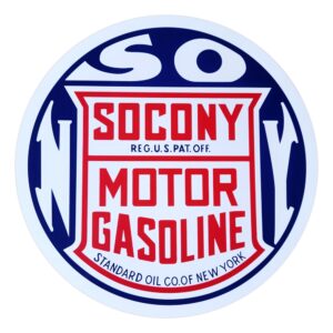 Socony Round Vinyl Decal