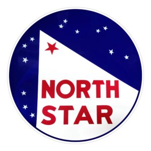 North Star 12" Round Vinyl Decal