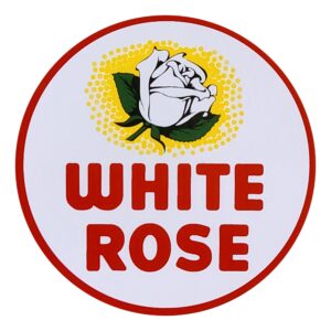 White Rose 1950s Logo 3" Round Vinyl Decal