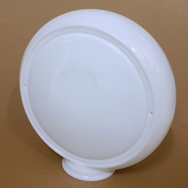 Narrow Milk Glass Globe Body in three quarter profile