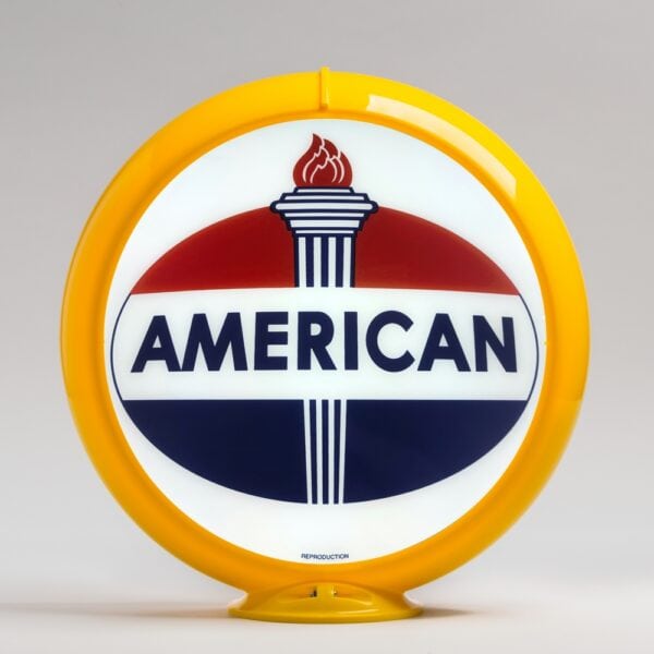 American Gasoline Oval Logo 13.5" Gas Pump Globe - Image 6